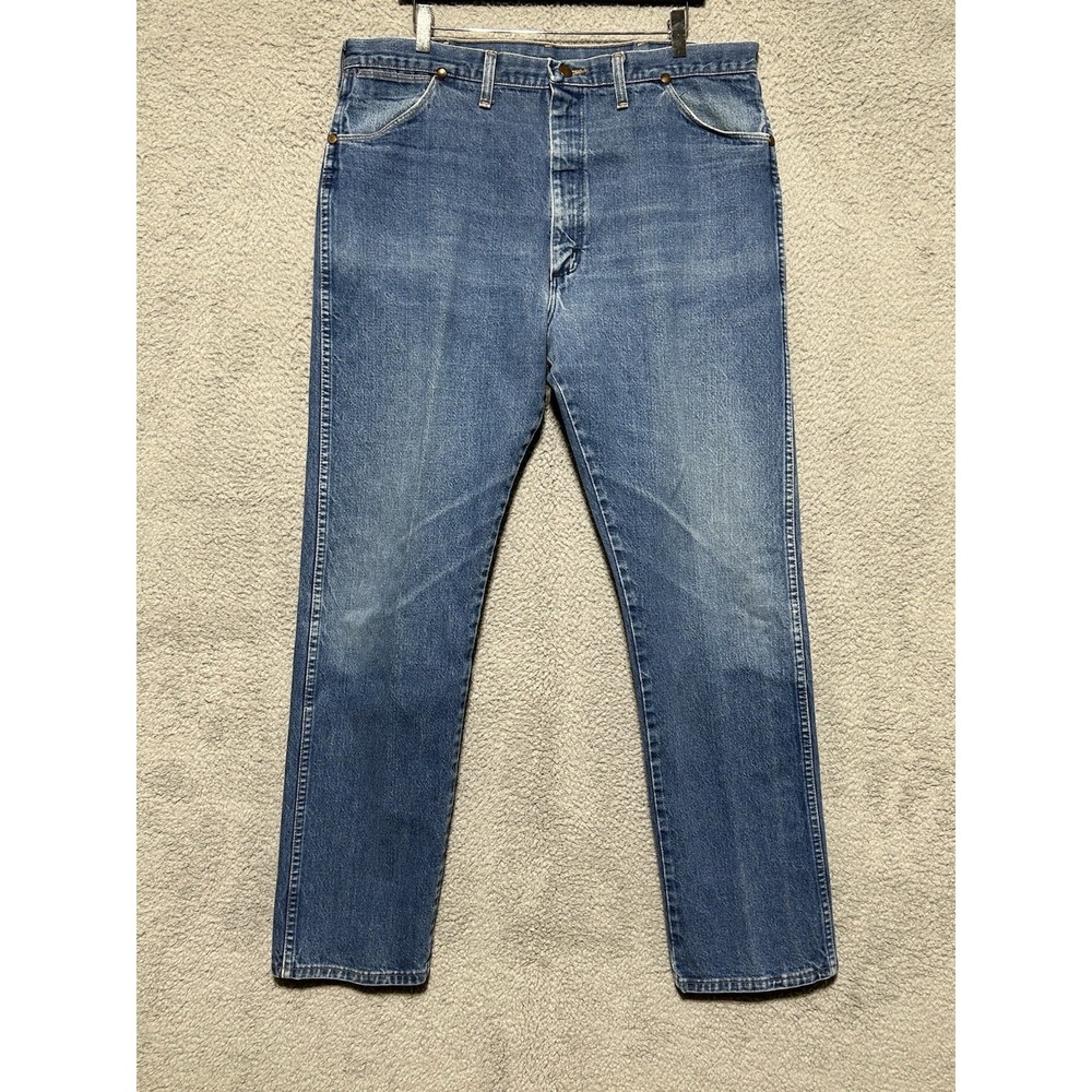 Vintage Wrangler Jeans Mens 40X34 Blue 13WMZ Cowboy Cut Heavyweight Denim USA
